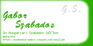 gabor szabados business card